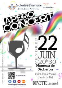 Apéro-Concert 2018 de l'OHSJA à Sécheron. Le vendredi 22 juin 2018 à Saint-Jean-Le-Vieux. Ain.  20H30
